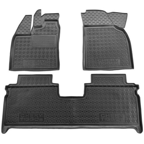 Килимки в салон Chery Tiggo 6 2025- гумові, чорні (AVTO-Gumm)