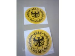 Наклейки ADAC круглые